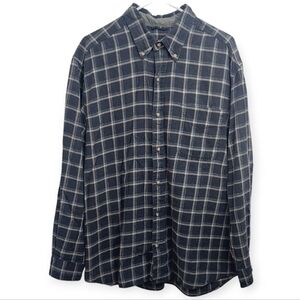 Eddie Bauer Men's Size Large Shirt Top Plaid Long Sleeve Button Down Blue